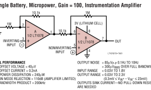 LT1078精细放大器(Vos<1mV且TCVos<2uV/C)参数介绍及中文PDF下载