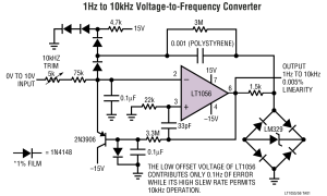 LT1056低输入偏置电流放大器(<100pA)参数介绍及中文PDF下载