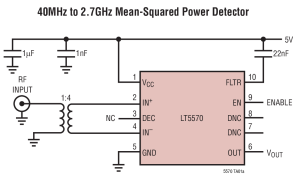 LT5570RMS呼应功率检测器参数介绍及中文PDF下载