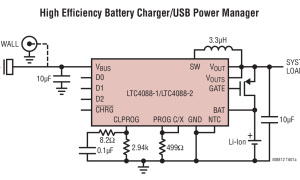 LTC4088-1USB电源管理器（PowerPath、电池充电器）参数介绍及中文PDF下载