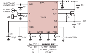 LTC4090USB电源管理器（PowerPath、电池充电器）参数介绍及中文PDF下载