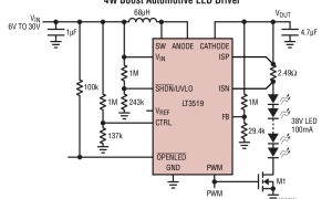 LT3519降压型LED驱动器参数介绍及中文PDF下载