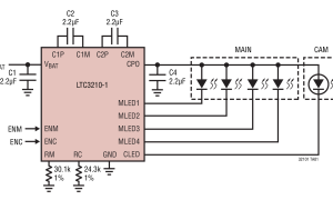 LTC3210-1无电感器型(充电泵)LED驱动器参数介绍及中文PDF下载