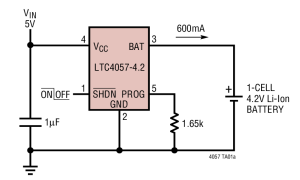 LTC4057-4.2线性电池充电器参数介绍及中文PDF下载