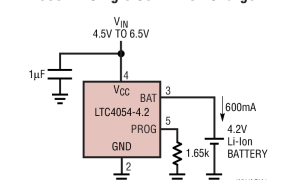 LTC4054X-4.2线性电池充电器参数介绍及中文PDF下载