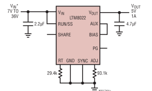 LTM8022µModule降压型稳压器参数介绍及中文PDF下载