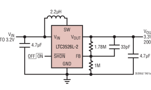 LTC3526L-2内部电源开关升压稳压器参数介绍及中文PDF下载