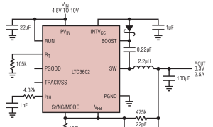 LTC3602内部电源开关降压稳压器参数介绍及中文PDF下载