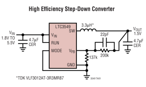 LTC3549微功率降压型稳压器参数介绍及中文PDF下载