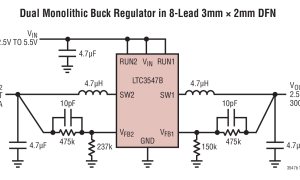 LTC3547B多个输出降压调节器参数介绍及中文PDF下载