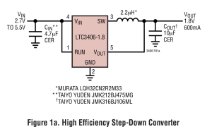 LTC3406-1.8内部电源开关降压稳压器参数介绍及中文PDF下载