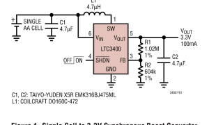LTC3400B内部电源开关升压稳压器参数介绍及中文PDF下载
