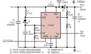 LT1947LCD/CCD/OLED偏置参数介绍及中文PDF下载