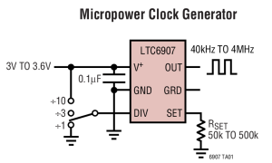 LTC6907硅振荡器参数介绍及中文PDF下载