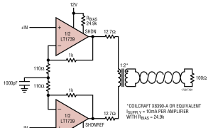 LT1739高输出电流放大器(≥100mA)参数介绍及中文PDF下载