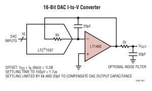 LT1468高速运算放大器（带宽≥50MHz）参数介绍及中文PDF下载