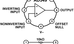 AD549低输入偏置电流放大器(<100pA)参数介绍及中文PDF下载