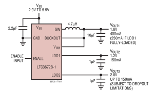 LTC3672B-1内部电源开关降压稳压器参数介绍及中文PDF下载