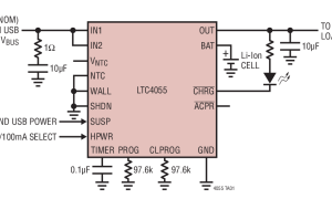 LTC4055USB电源管理器（PowerPath、电池充电器）参数介绍及中文PDF下载
