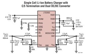 LTC3552电池充电器+DC/DC参数介绍及中文PDF下载