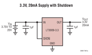 LT3009正电源线性稳压器(LDO)参数介绍及中文PDF下载