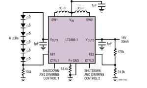 LT3466-1升压型LED驱动器参数介绍及中文PDF下载