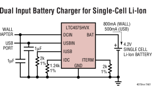 LTC4075HVX线性电池充电器参数介绍及中文PDF下载