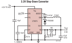 LT3975微功率降压型稳压器参数介绍及中文PDF下载