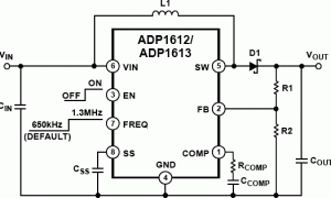 ADP1613内部电源开关升压稳压器参数介绍及中文PDF下载
