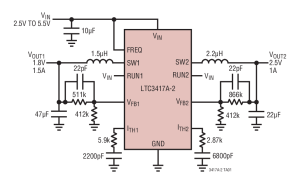 LTC3417A-2多个输出降压调节器参数介绍及中文PDF下载