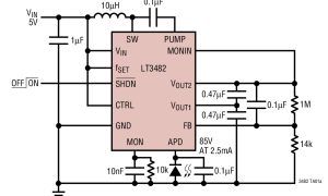 LT3482内部电源开关升压稳压器参数介绍及中文PDF下载