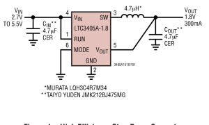 LTC3405A-1.8微功率降压型稳压器参数介绍及中文PDF下载