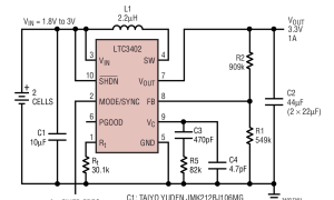 LTC3402内部电源开关升压稳压器参数介绍及中文PDF下载