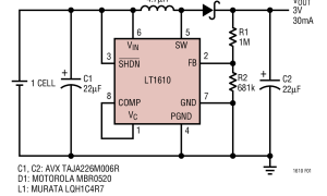 LT1610微功耗升压稳压器参数介绍及中文PDF下载