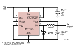 LTC1174内部电源开关降压稳压器参数介绍及中文PDF下载