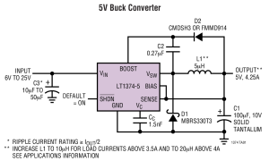 LT1374内部电源开关降压稳压器参数介绍及中文PDF下载